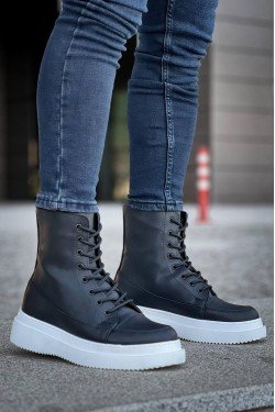 KB-0991 Kuback Siyah Cilt Yüksek Taban Bağcıklı Postal Bot KB-0991 Kuback Siyah Cilt Yüksek Taban Bağcıklı Postal Bot