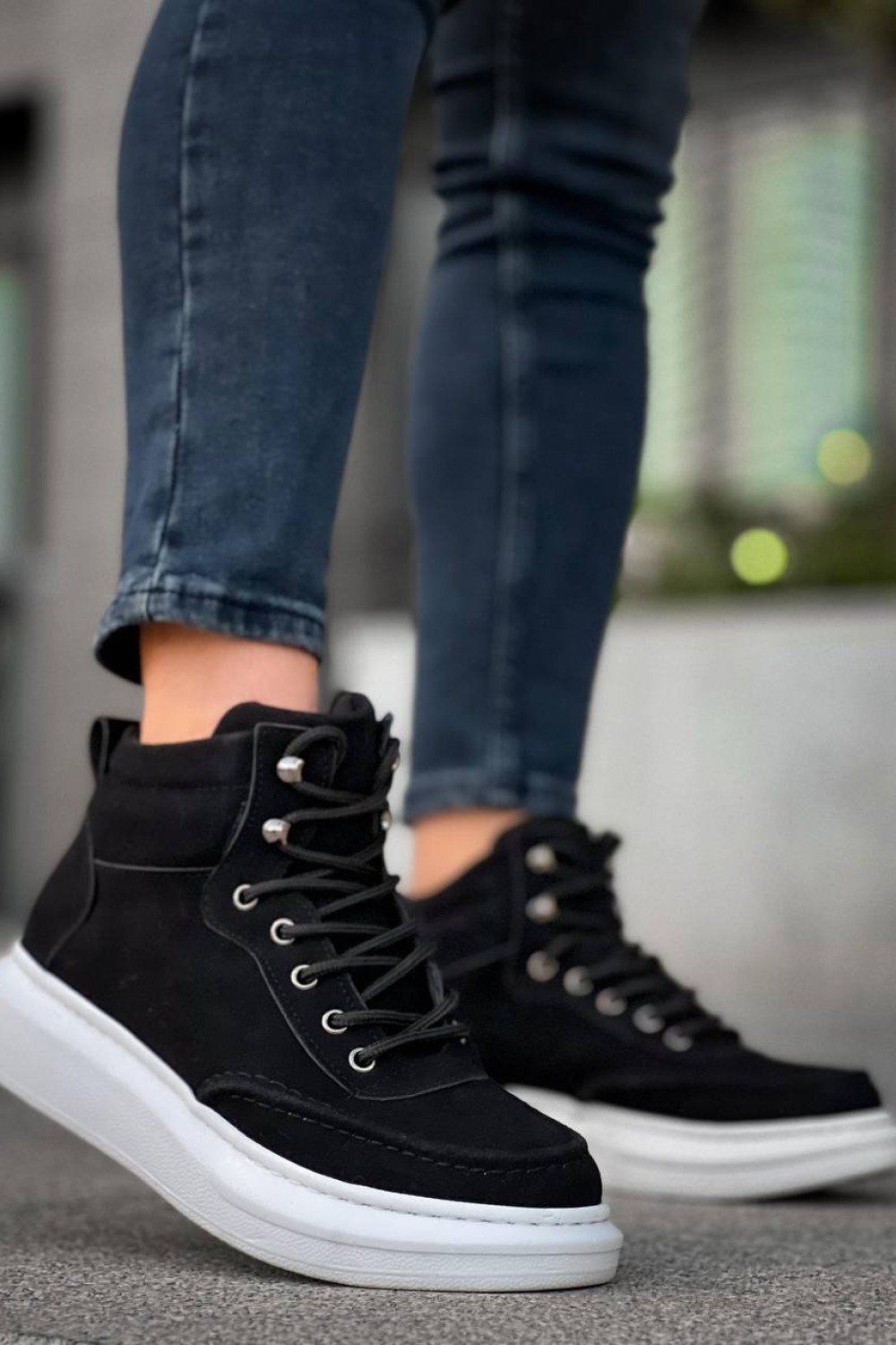 KB-0994  Kuback Siyah Süet  Yüksek Taban  Erkek Bilek Bot