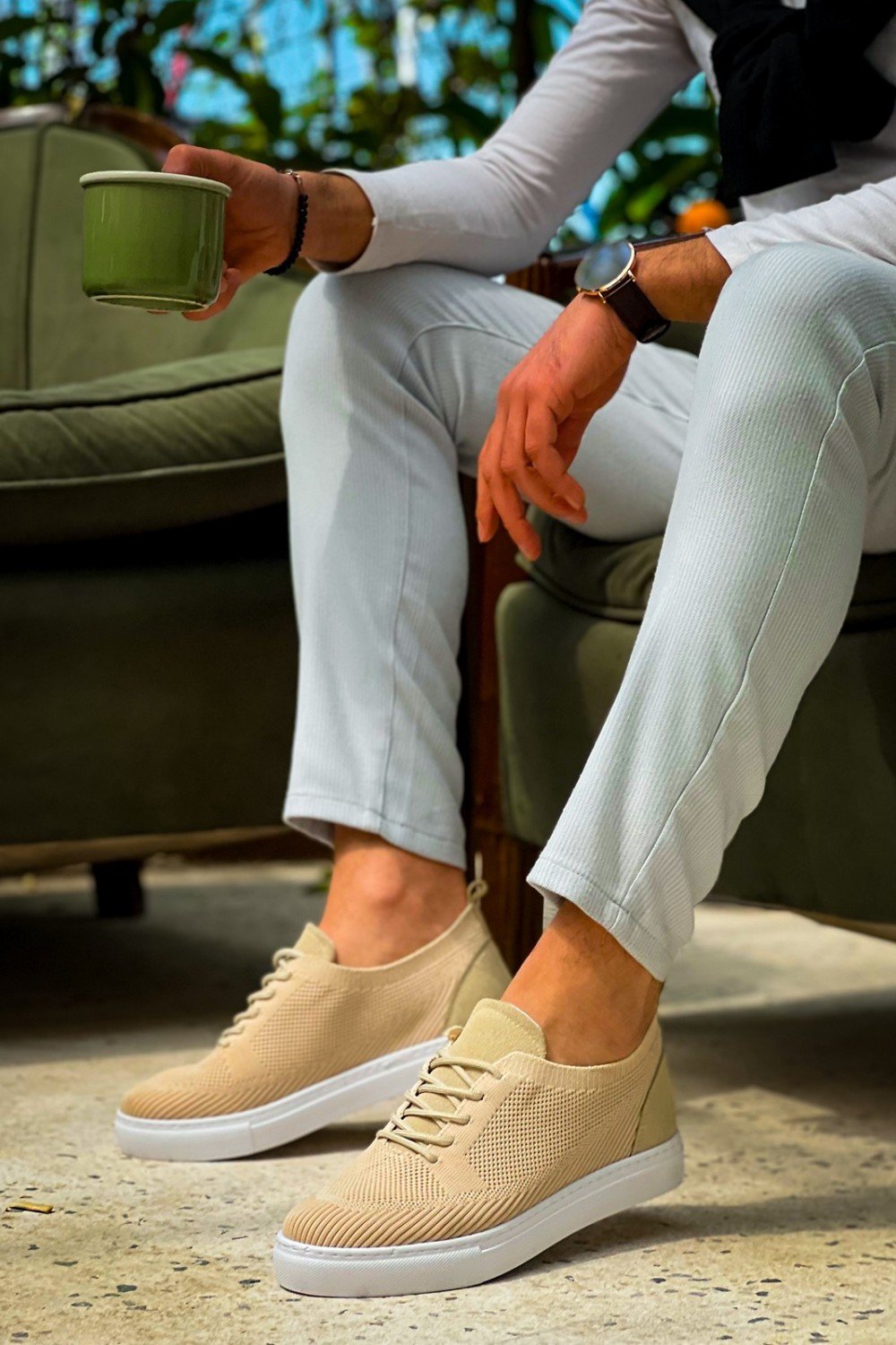 KB-101 Kuback Bej Triko Bağcıklı Günlük Erkek Ayakkabı KB-101 Kuback Bej Triko Bağcıklı Günlük Erkek Ayakkabı