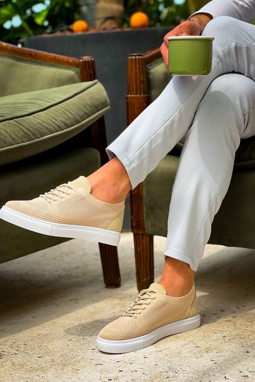 KB-101 Kuback Bej Triko Bağcıklı Günlük Erkek Ayakkabı KB-101 Kuback Bej Triko Bağcıklı Günlük Erkek Ayakkabı