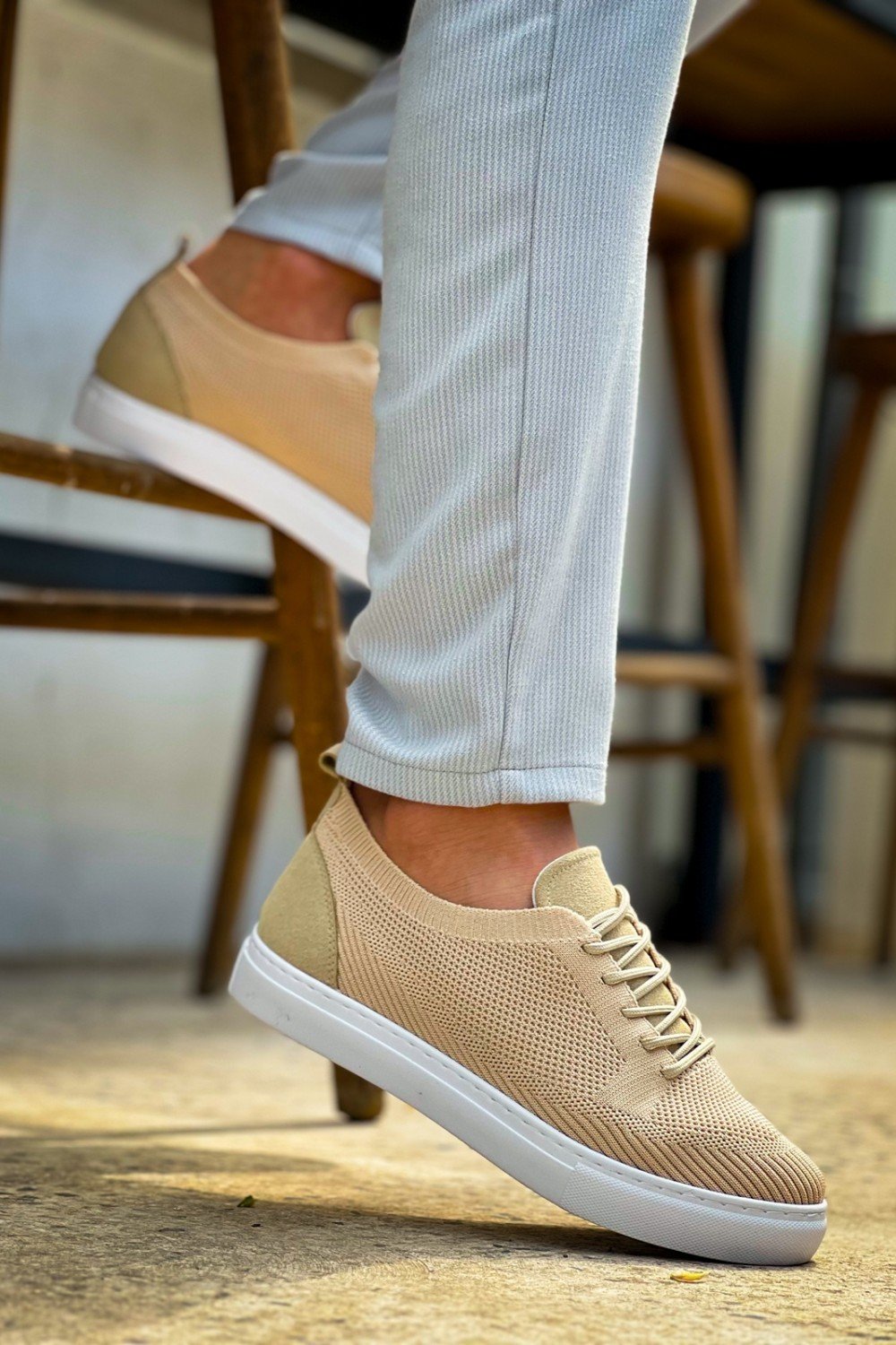 KB-101 Kuback Bej Triko Bağcıklı Günlük Erkek Ayakkabı KB-101 Kuback Bej Triko Bağcıklı Günlük Erkek Ayakkabı