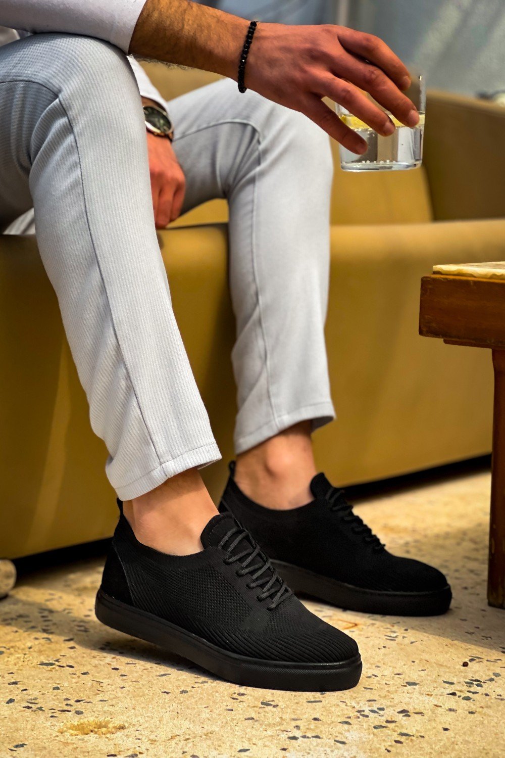 KB-101 Kuback Kömür Triko Bağcıklı Günlük Erkek Ayakkabı