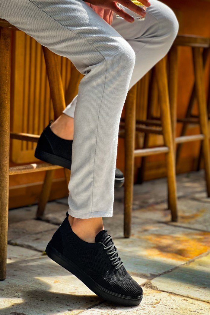 KB-101 Kuback Kömür Triko Bağcıklı Günlük Erkek Ayakkabı