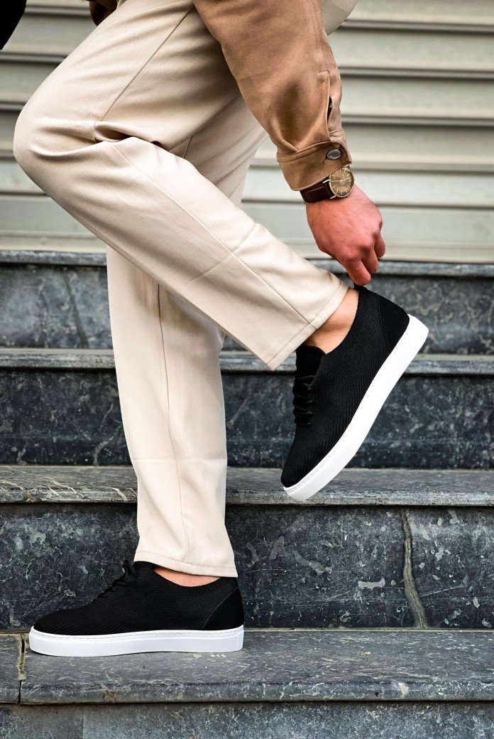 KB-101 Kuback Siyah Triko Bağcıklı Günlük Erkek Ayakkabı