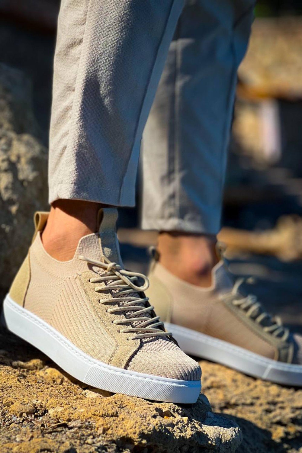 KB-112 Kuback Bej Triko Bağcıklı Günlük Erkek Ayakkabı KB-112 Kuback Bej Triko Bağcıklı Günlük Erkek Ayakkabı