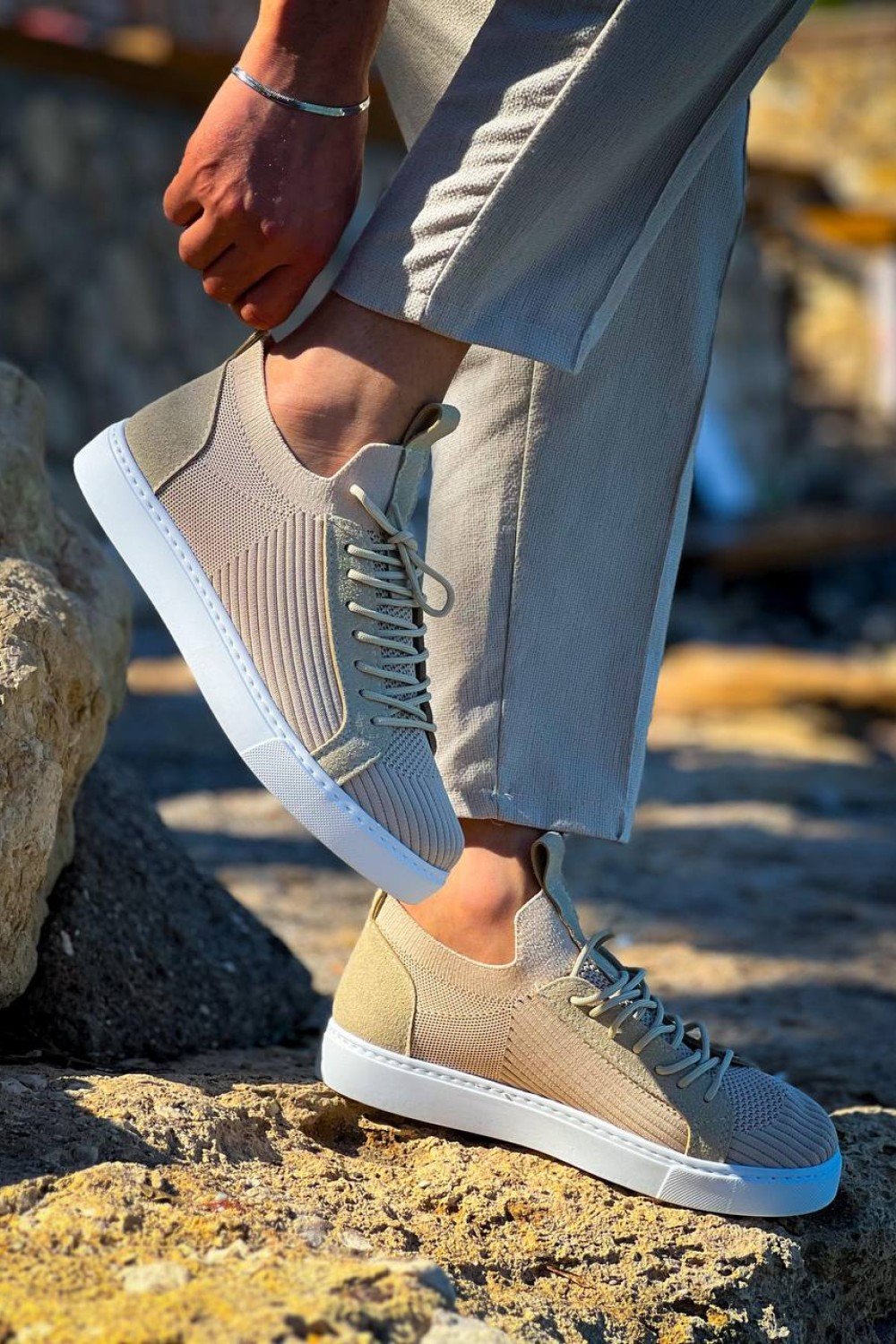 KB-112 Kuback Bej Triko Bağcıklı Günlük Erkek Ayakkabı KB-112 Kuback Bej Triko Bağcıklı Günlük Erkek Ayakkabı