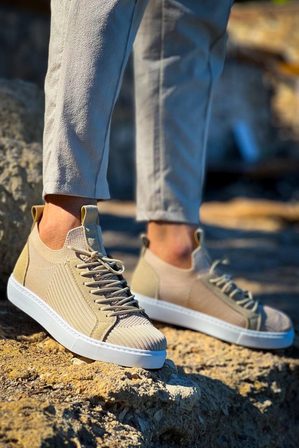 KB-112 Kuback Bej Triko Bağcıklı Günlük Erkek Ayakkabı KB-112 Kuback Bej Triko Bağcıklı Günlük Erkek Ayakkabı