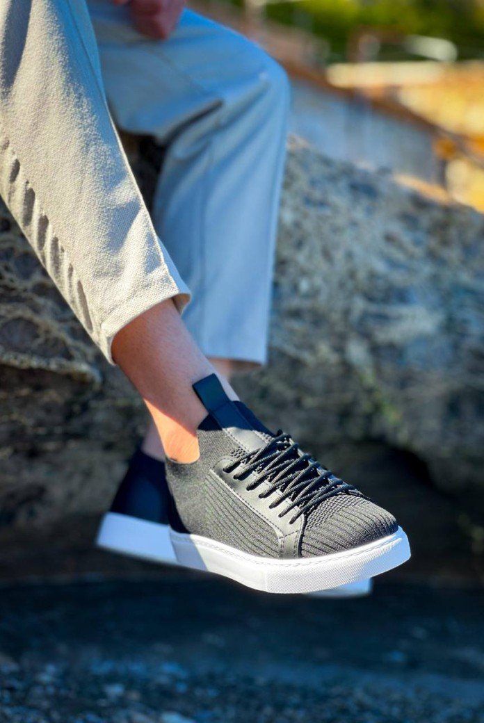 KB-112   Kuback Siyah Triko Bağcıklı  Günlük Erkek  Ayakkabı