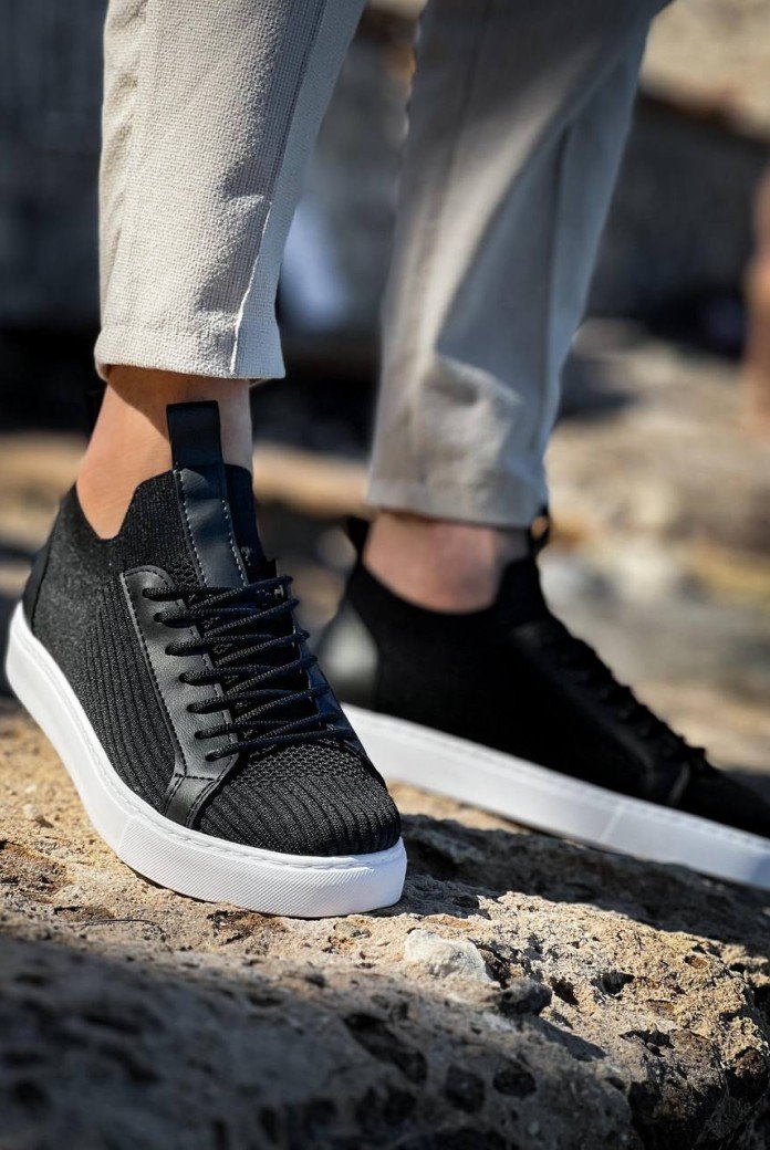 KB-112   Kuback Siyah Triko Bağcıklı  Günlük Erkek  Ayakkabı