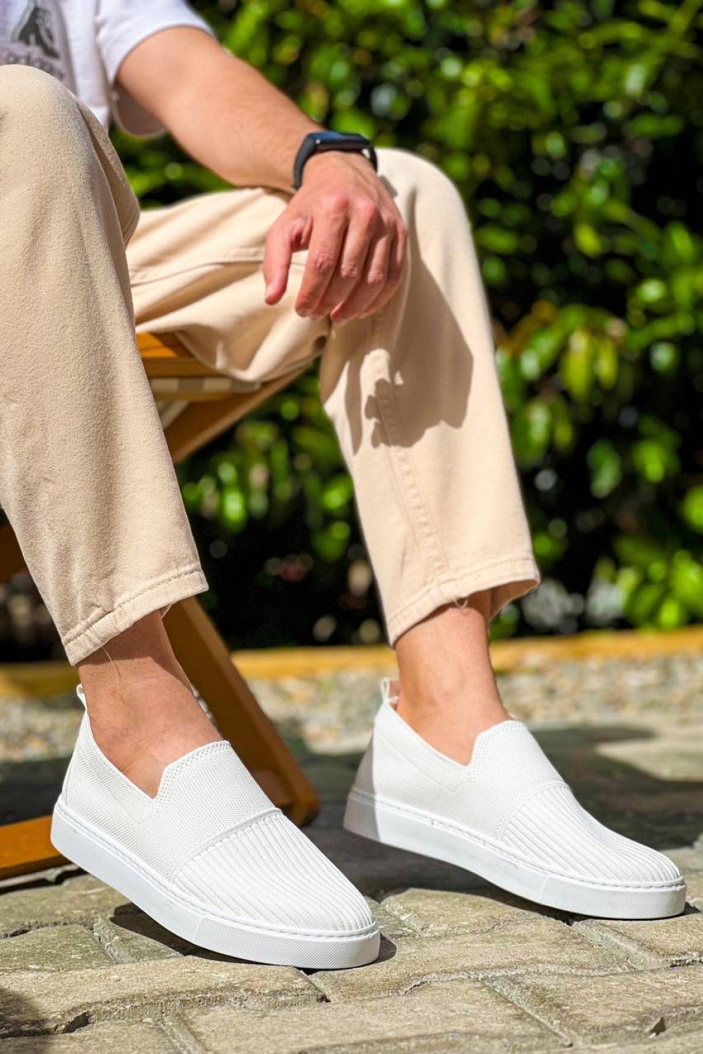 KB-114 Kuback Beyaz Triko Yüksek Taban Bağcıksız Günlük Erkek Ayakkabı KB-114 Kuback Beyaz Triko Yüksek Taban Bağcıksız Günlük Erkek Ayakkabı