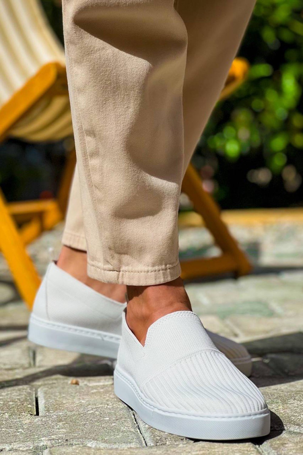 KB-114 Kuback Beyaz Triko Yüksek Taban Bağcıksız Günlük Erkek Ayakkabı KB-114 Kuback Beyaz Triko Yüksek Taban Bağcıksız Günlük Erkek Ayakkabı