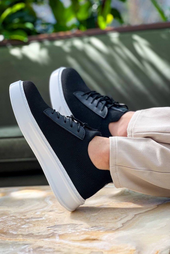 KB-116 Kuback Siyah Triko Bağcıklı  Günlük Erkek Ayakkabı