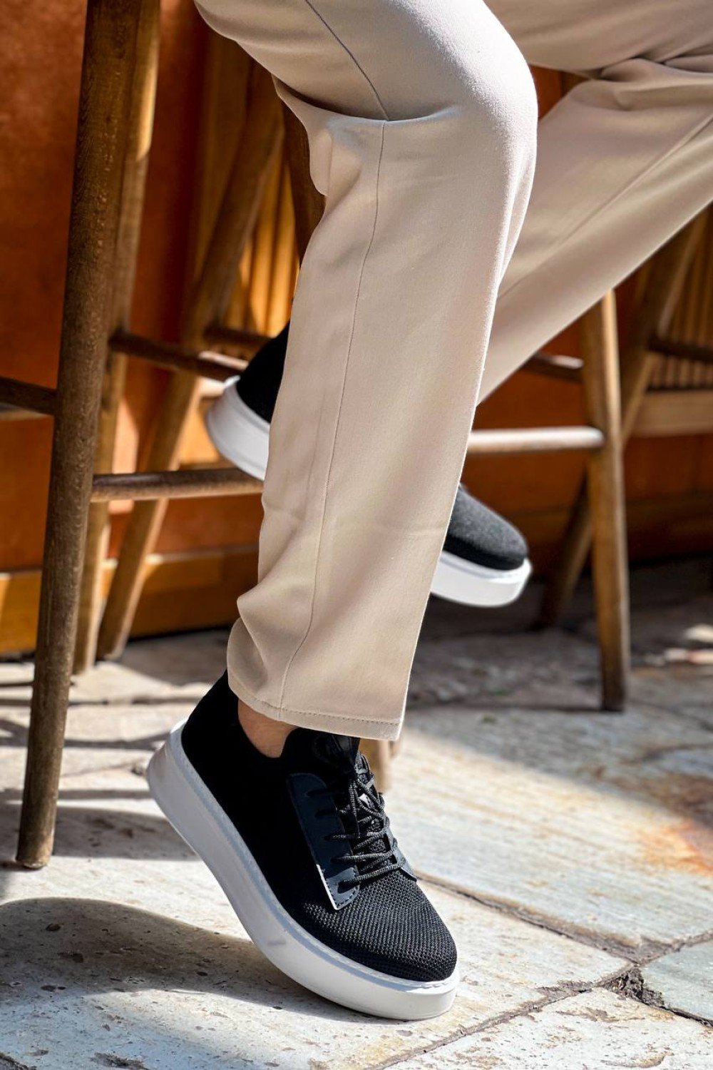 KB-116 Kuback Siyah Triko Bağcıklı  Günlük Erkek Ayakkabı