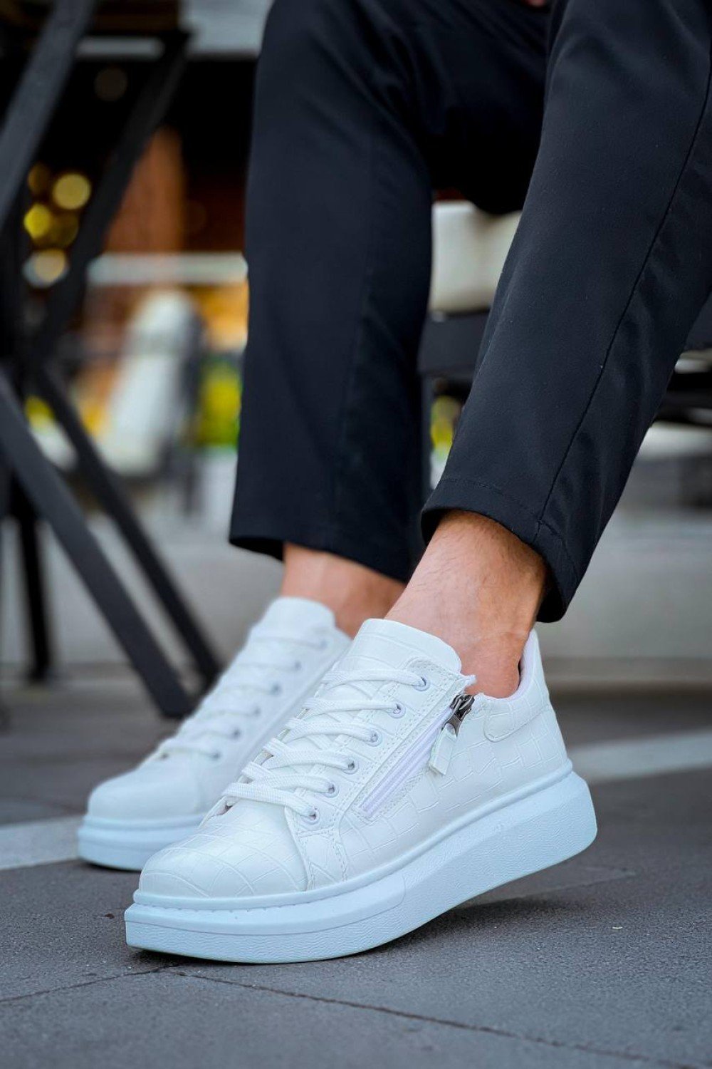 KB-309 Kuback Beyaz Fermuar Ve Bağcıklı Günlük Erkek Ayakkabı KB-309 Kuback Beyaz Fermuar Ve Bağcıklı Günlük Erkek Ayakkabı