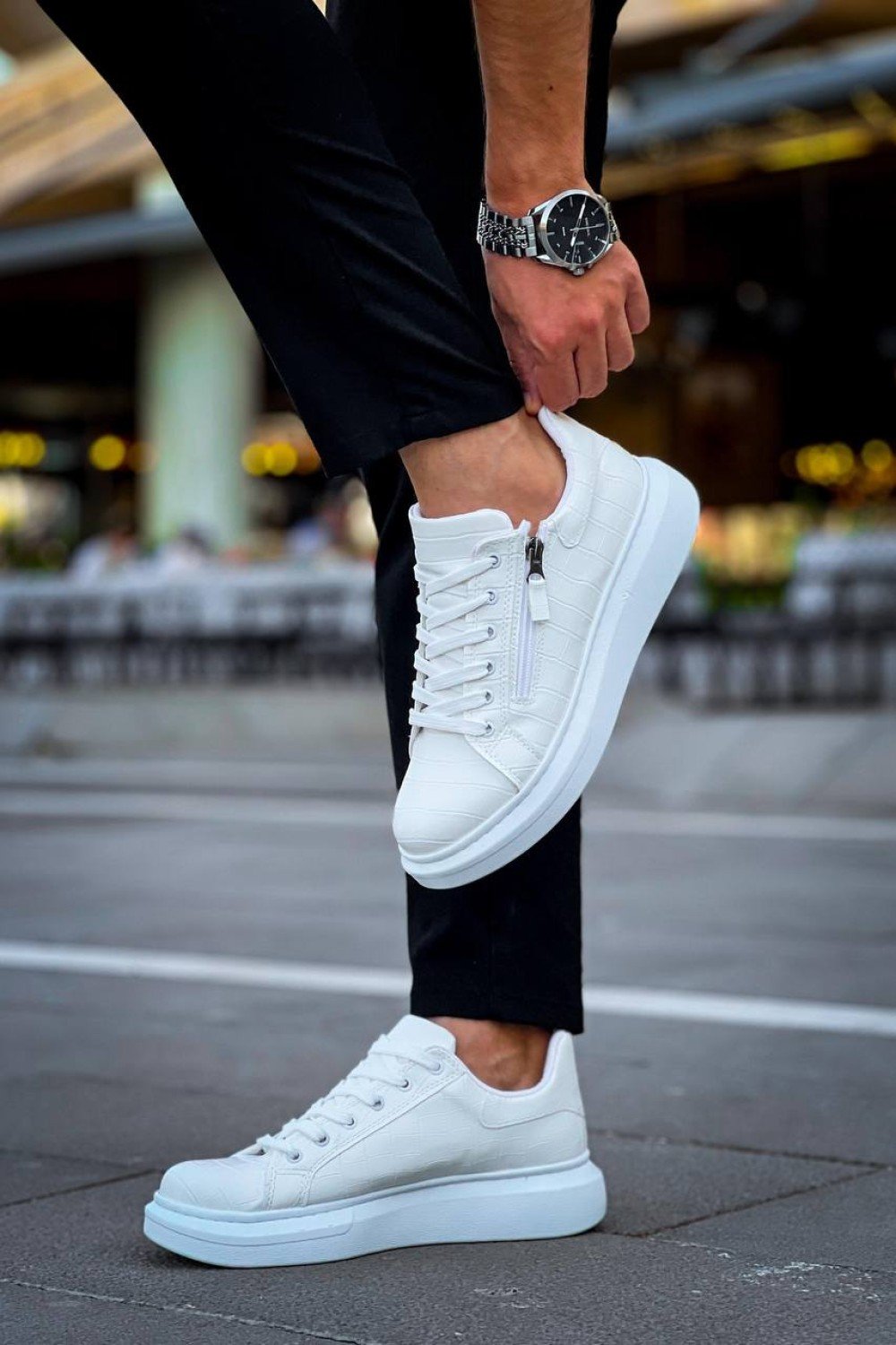 KB-309 Kuback Beyaz Fermuar Ve Bağcıklı Günlük Erkek Ayakkabı KB-309 Kuback Beyaz Fermuar Ve Bağcıklı Günlük Erkek Ayakkabı