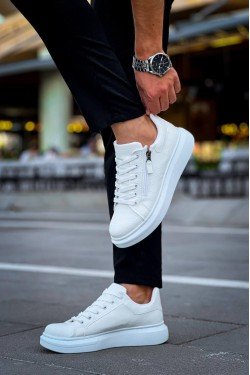 KB-309 Kuback Beyaz Fermuar Ve Bağcıklı Günlük Erkek Ayakkabı KB-309 Kuback Beyaz Fermuar Ve Bağcıklı Günlük Erkek Ayakkabı