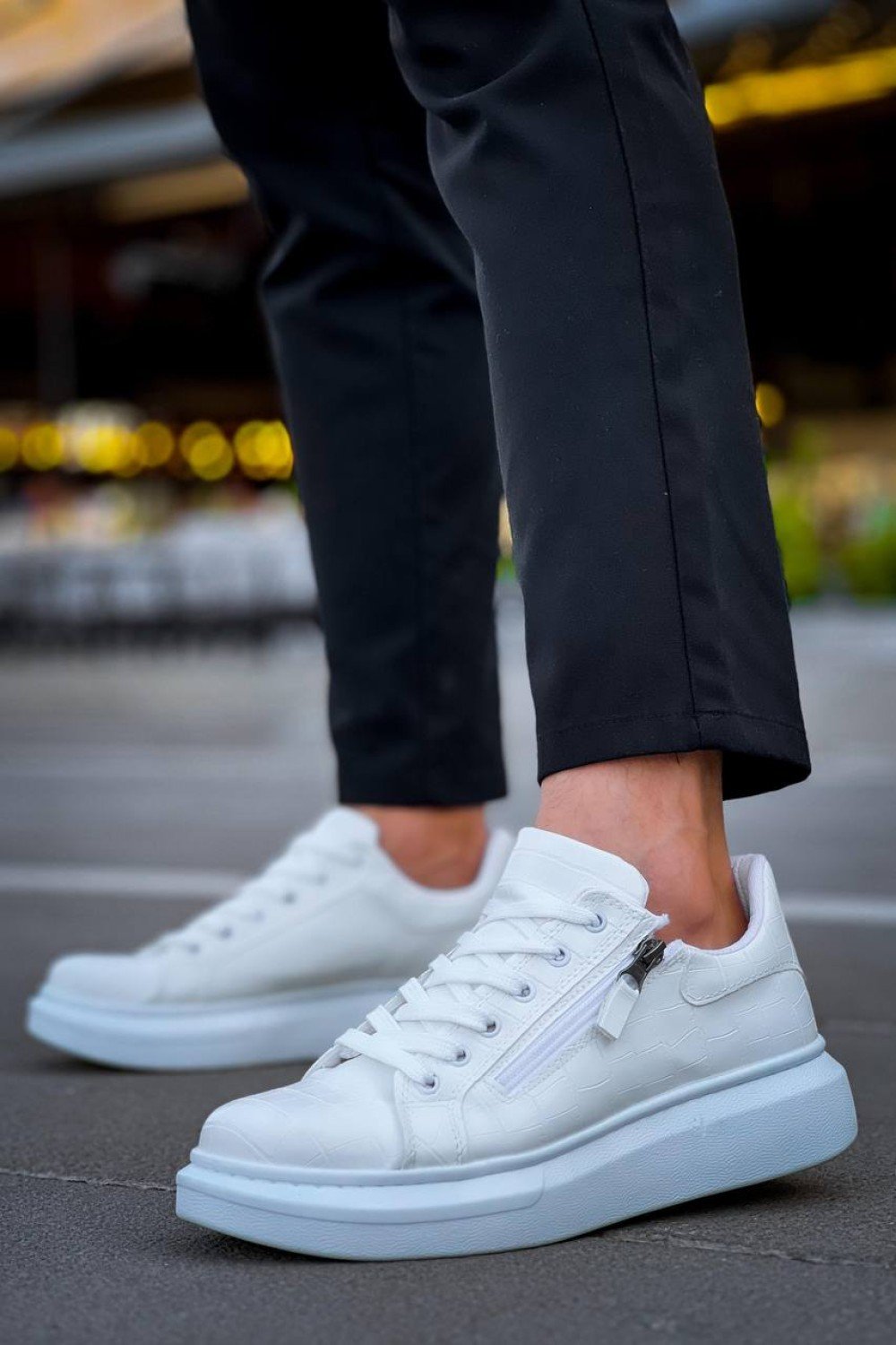 KB-309 Kuback Beyaz Fermuar Ve Bağcıklı Günlük Erkek Ayakkabı KB-309 Kuback Beyaz Fermuar Ve Bağcıklı Günlük Erkek Ayakkabı