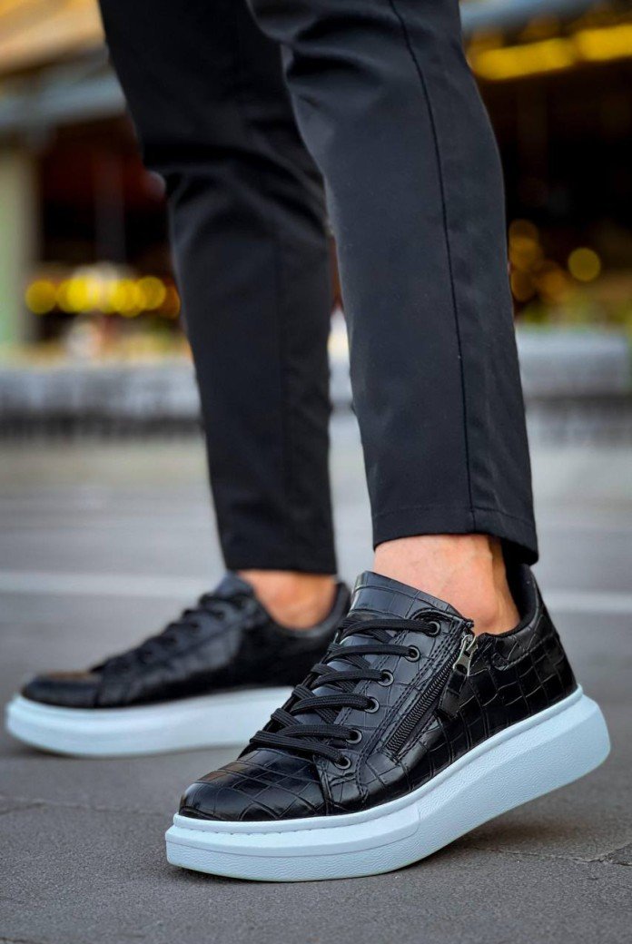 KB-309  Kuback  Siyah Fermuar Ve Bağcıklı  Günlük Erkek  Ayakkabı