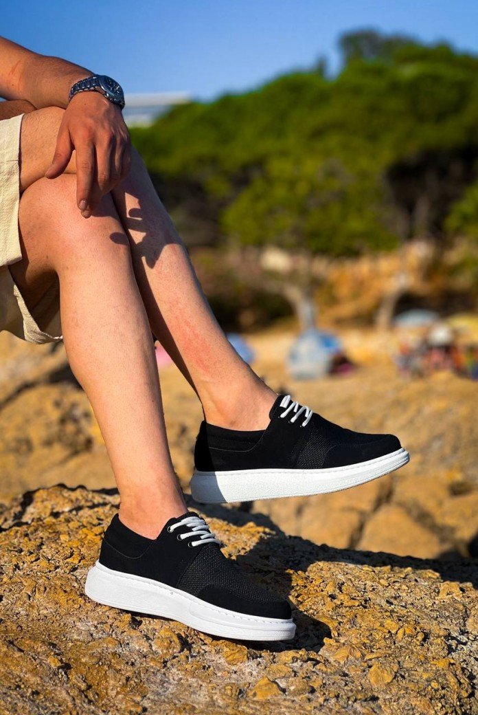 KB-042  Kuback Bağcıklı Siyah Günlük Erkek Ayakkabı