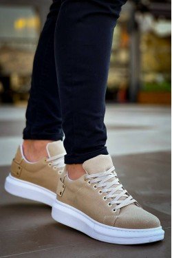 KB047  Kuback Bej Süet Günlük Erkek  Ayakkabı