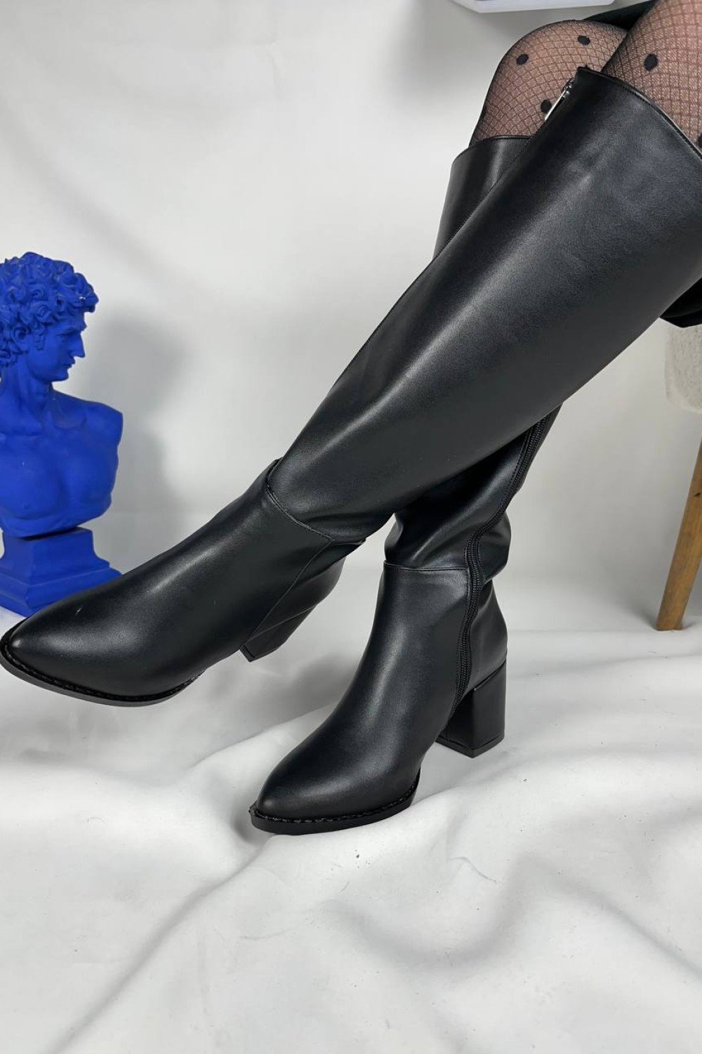 KB-505 Kuback Kömür Cilt Günlük Kadın Çizme