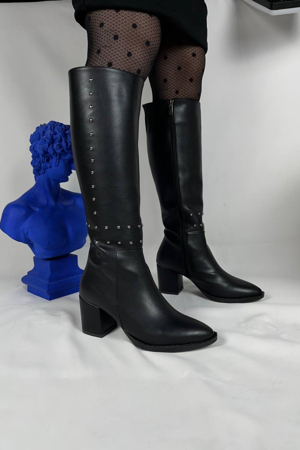 KB-505 Kuback Kömür Cilt Troklu Günlük Kadın Çizme