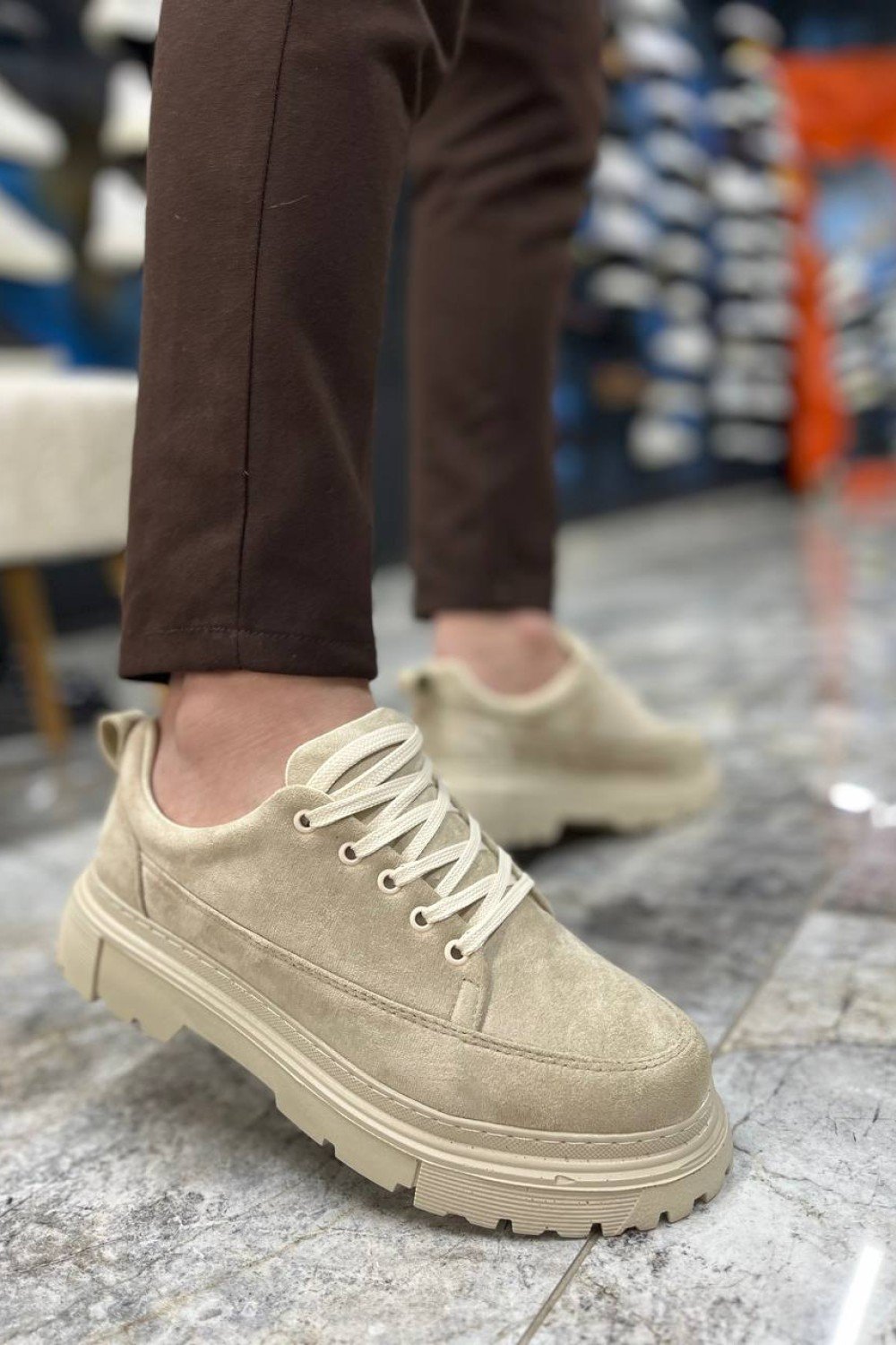 KB-702 Kuback Bej Süet Günlük Erkek Ayakkabı