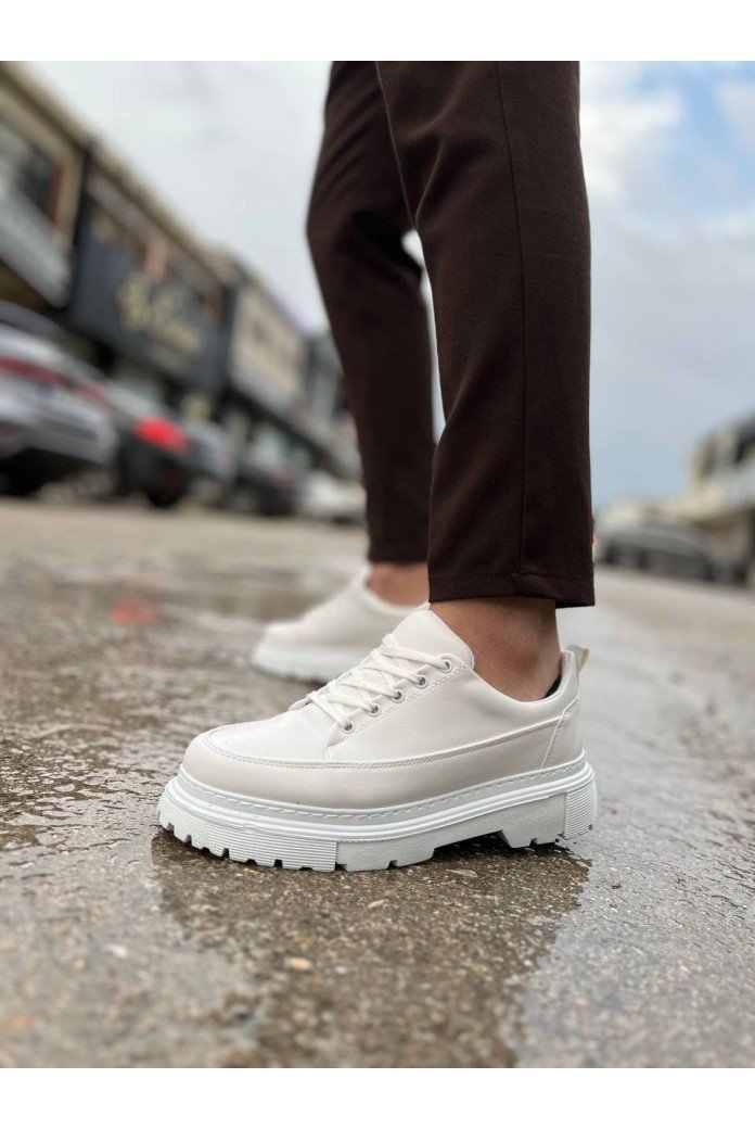 KB-702 Kuback Beyaz Cilt Günlük Erkek Ayakkabı