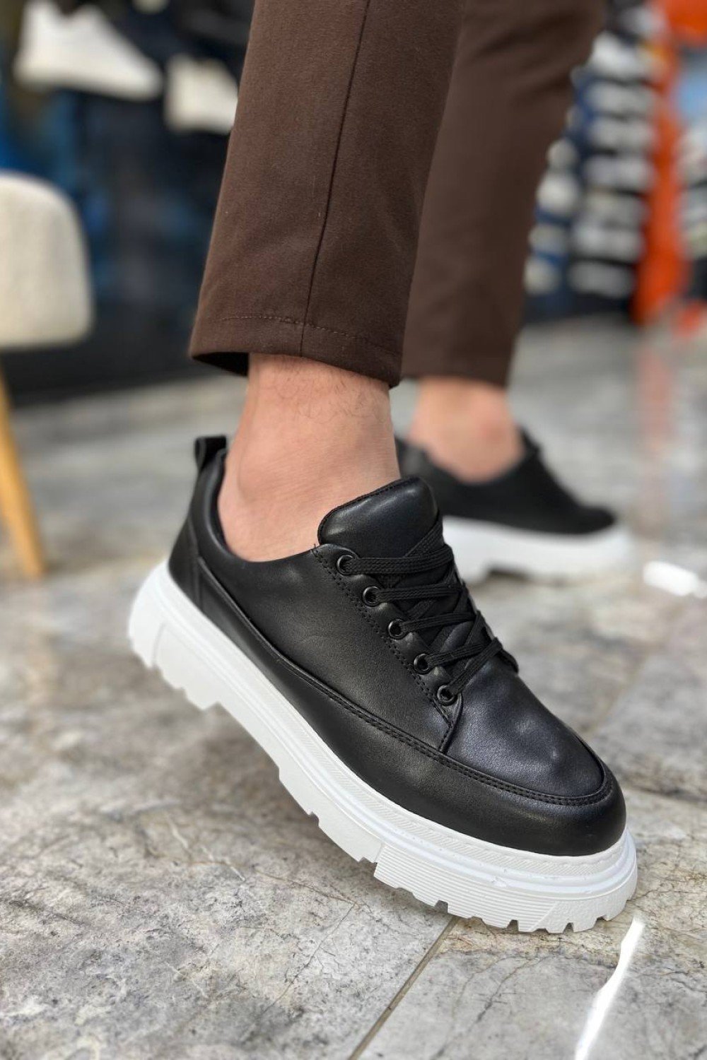 KB-702 Kuback Siyah Cilt Günlük Erkek Ayakkabı