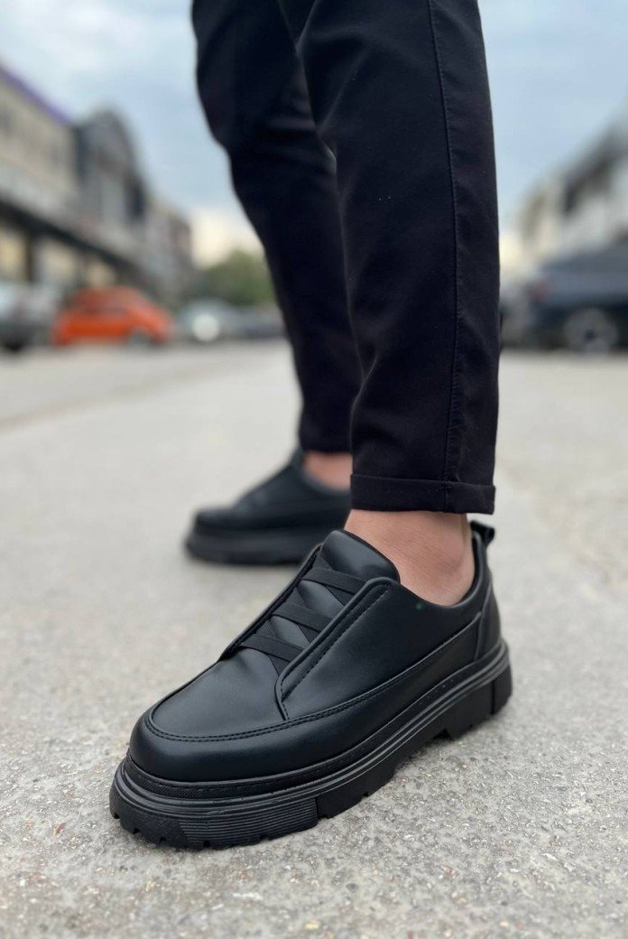 KB-703 Kuback Kömür Cilt Lastikli Günlük Erkek Ayakkabı