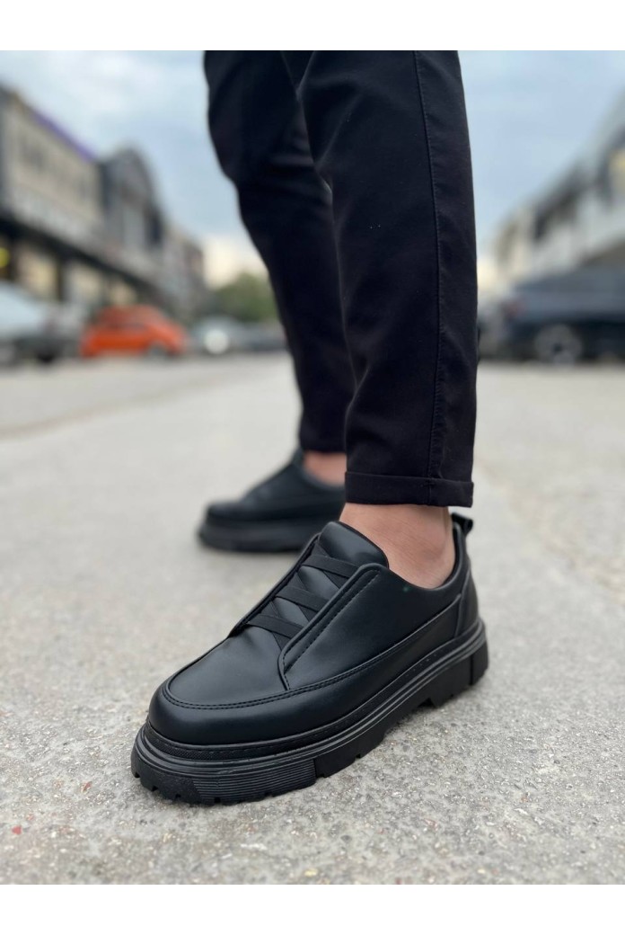 KB-703 Kuback Kömür Cilt Lastikli Günlük Erkek Ayakkabı
