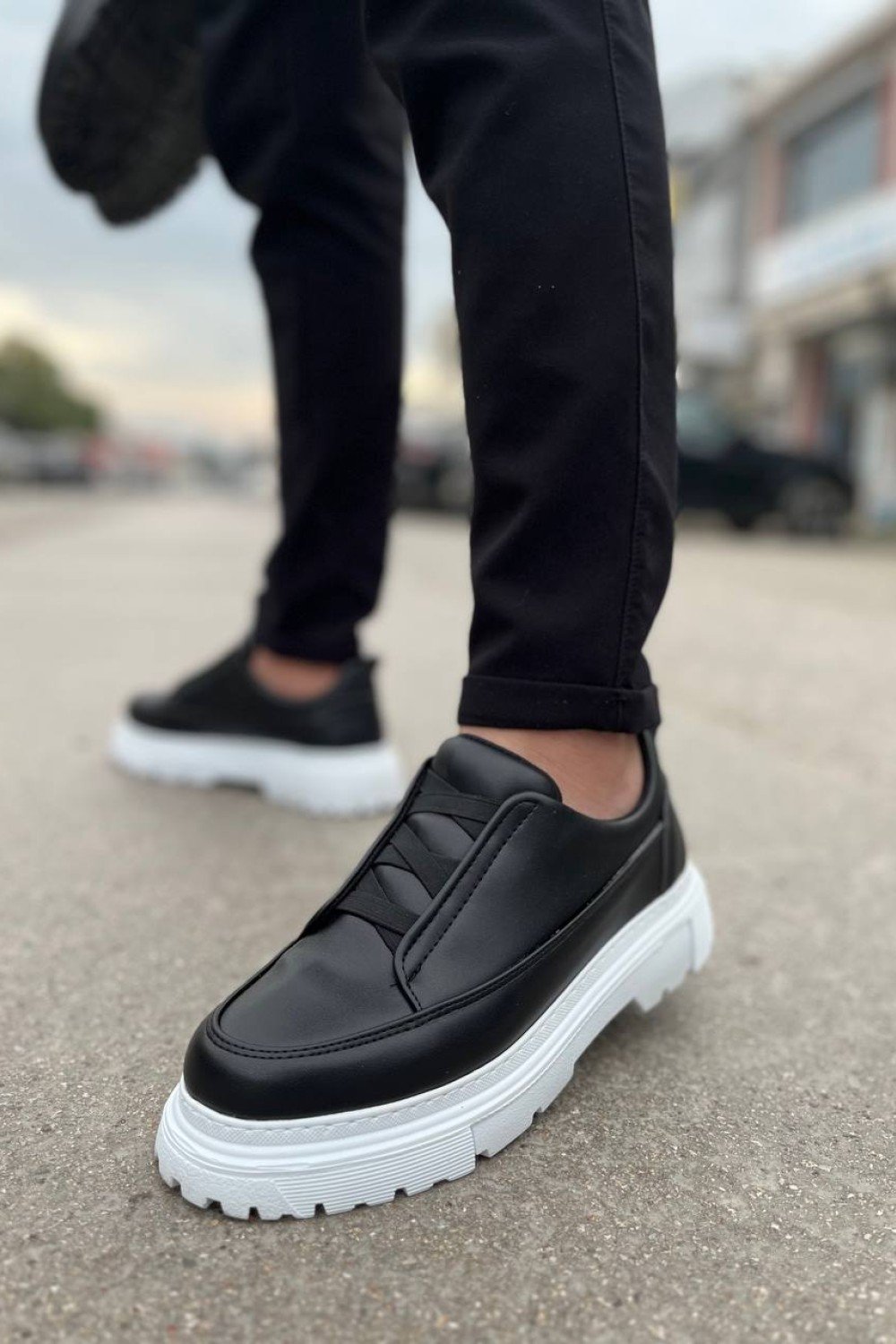 KB-703 Kuback Siyah Lastikli Günlük Erkek Ayakkabı