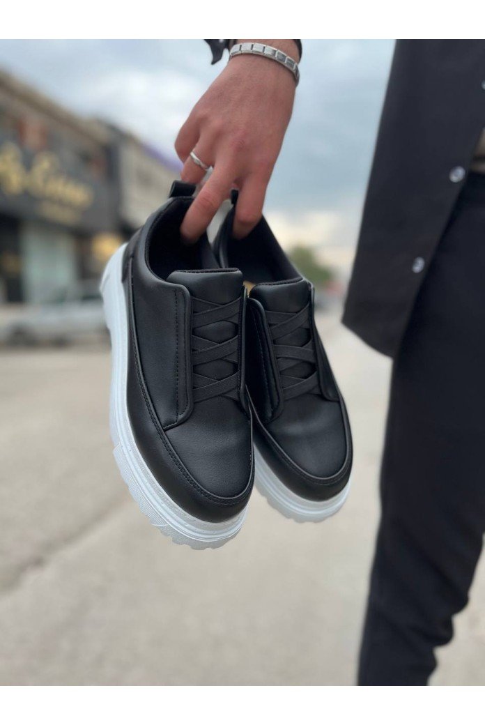 KB-703 Kuback Siyah Lastikli Günlük Erkek Ayakkabı