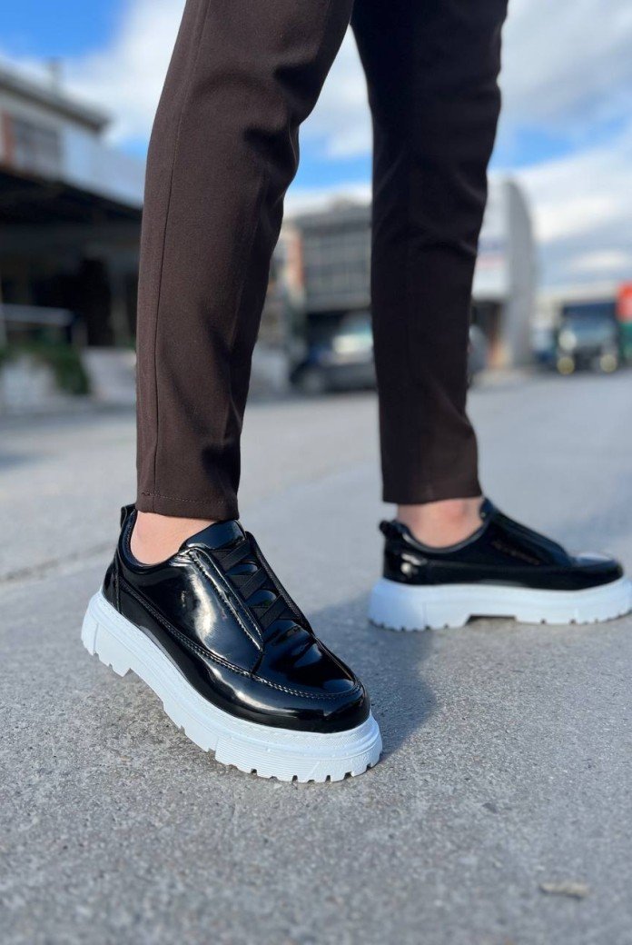 KB-703 Kuback Siyah Rugan Lastikli Günlük Erkek Ayakkabı