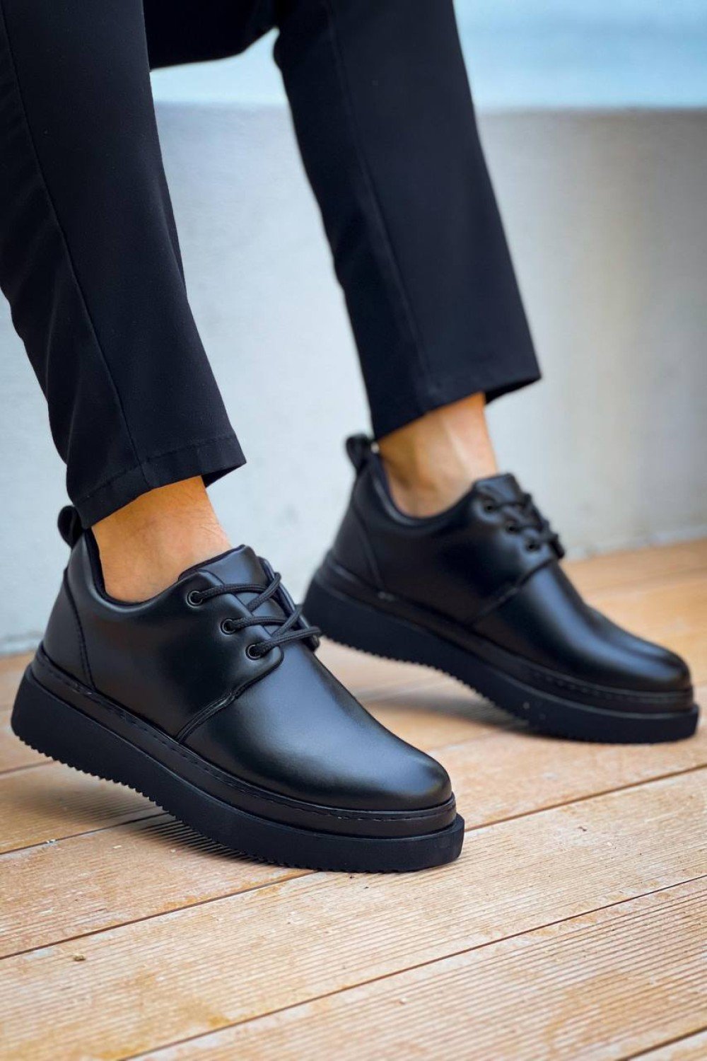 KB-X3 Kuback Siyah Cilt Siyah Taban Bağcıklı Günlük Erkek Ayakkabı KB-X3 Kuback Siyah Cilt Siyah Taban Bağcıklı Günlük Erkek Ayakkabı