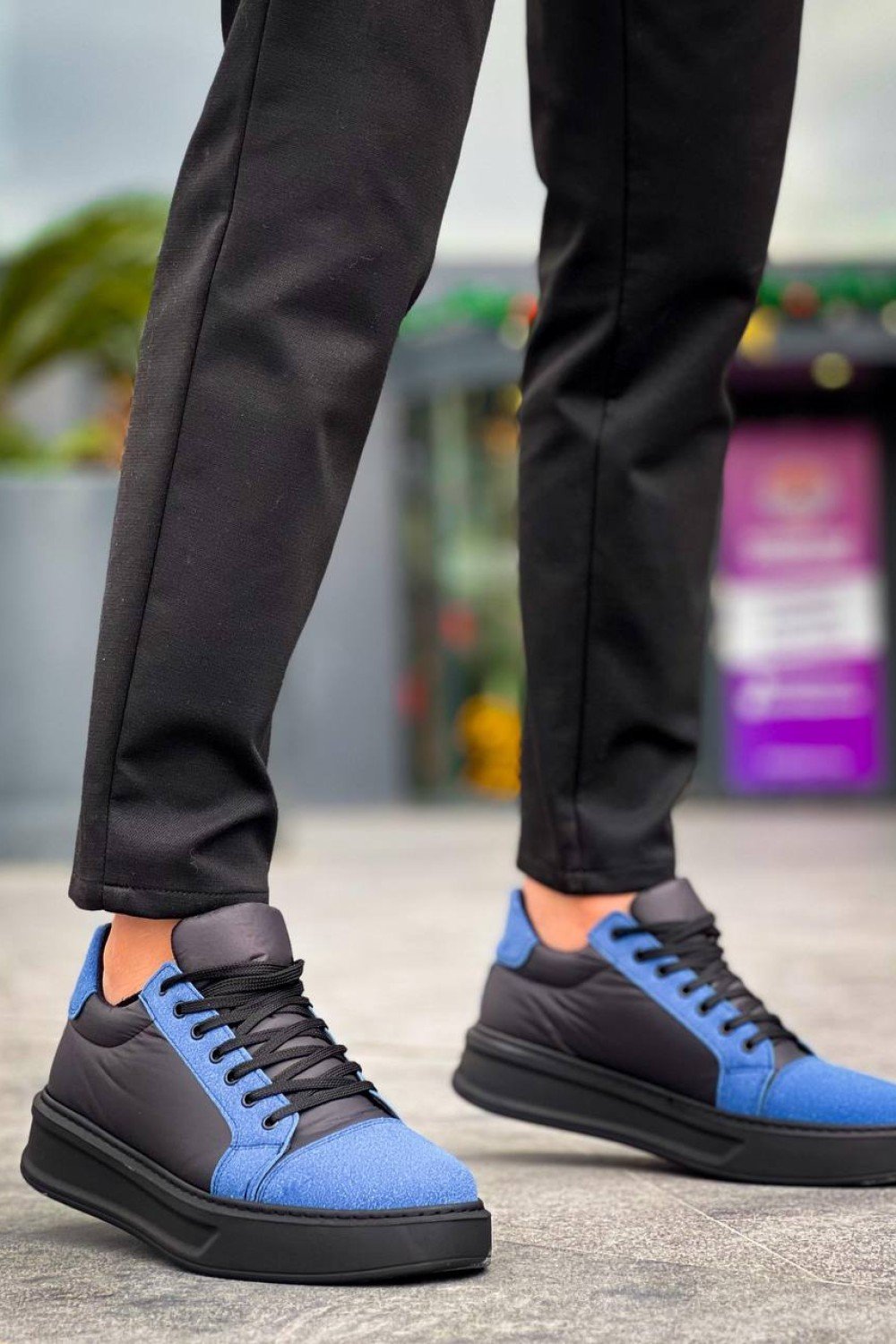 KB-X46 Kuback Siyah Sax Mavi Yüksek Siyah Taban Günlük Spor Ayakkabı KB-X46 Kuback Siyah Sax Mavi Yüksek Siyah Taban Günlük Spor Ayakkabı