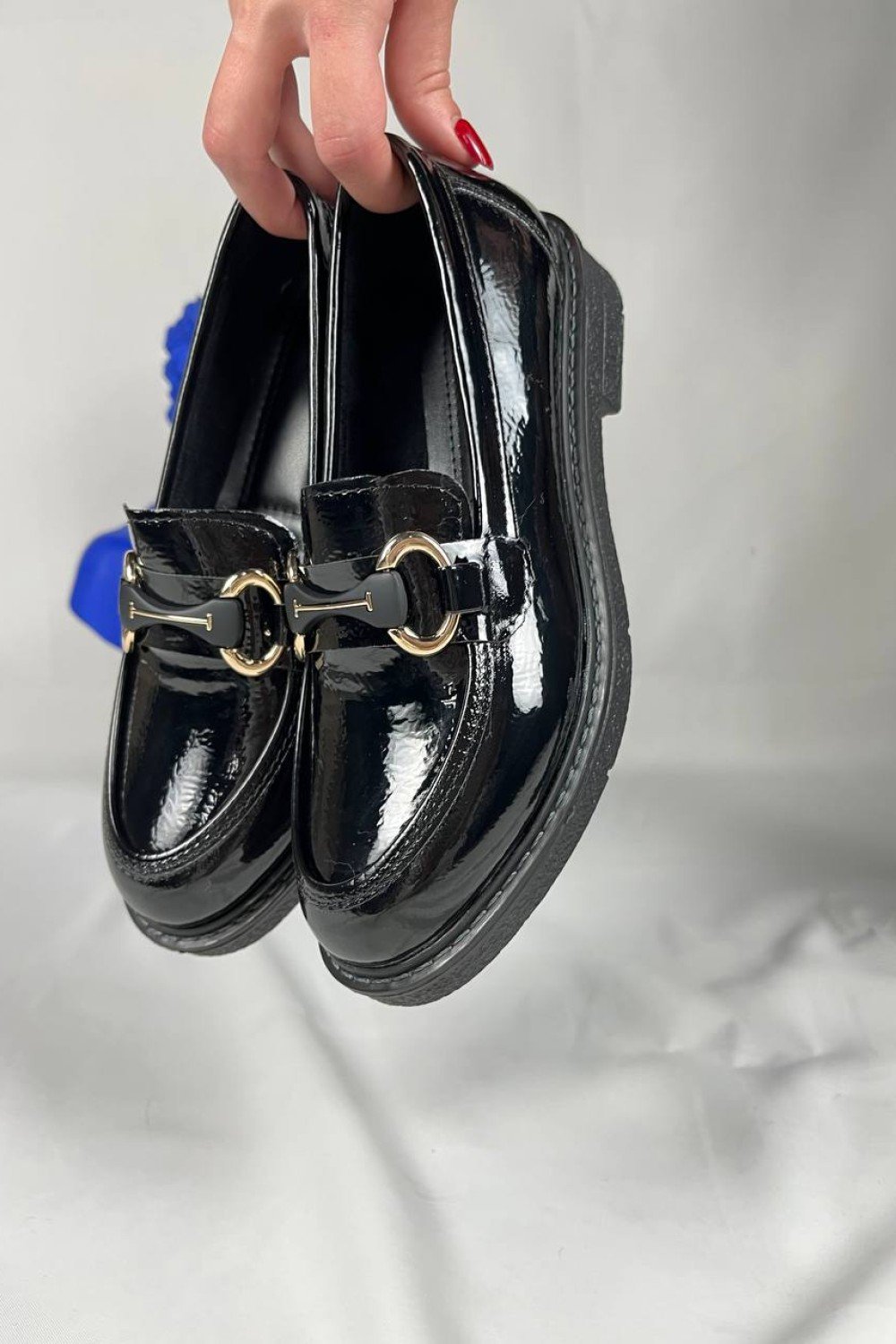 KB-801 Kuback Kömür Rugan Günlük Kadın Babet