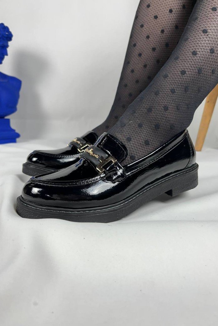 KB-803 Kuback Kömür Rugan Günlük Kadın Babet