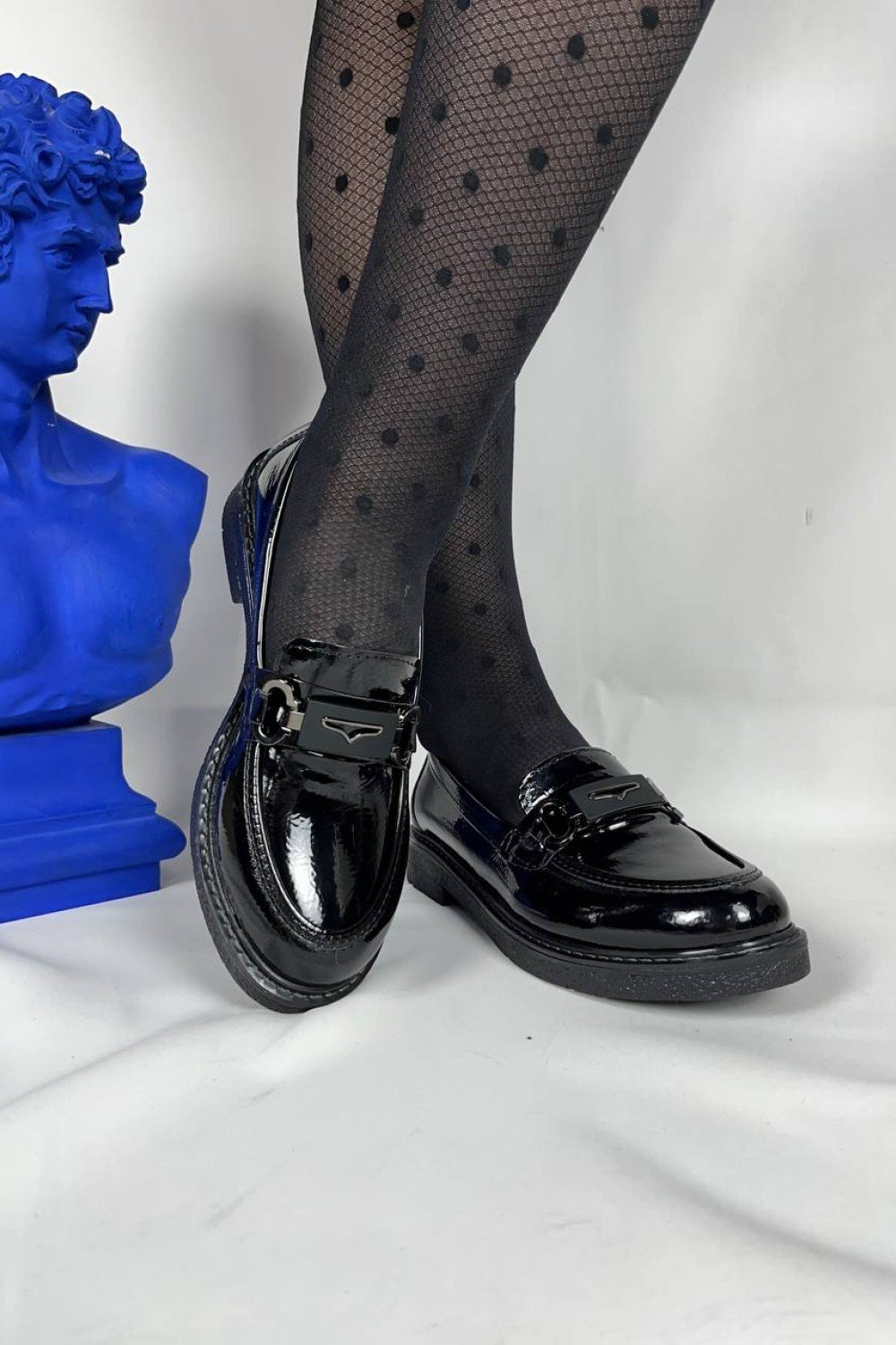 KB-804 Kuback Kömür Rugan Günlük Kadın Babet