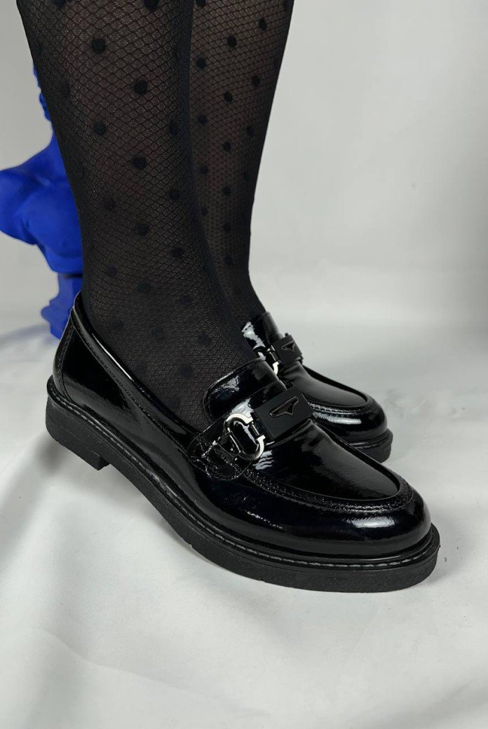 KB-804 Kuback Kömür Rugan Günlük Kadın Babet