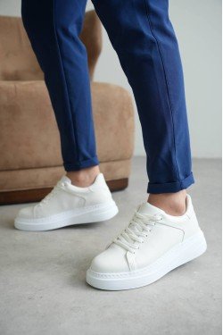 KB-B2 Kuback Beyaz Cilt Günlük Erkek Ayakkabı