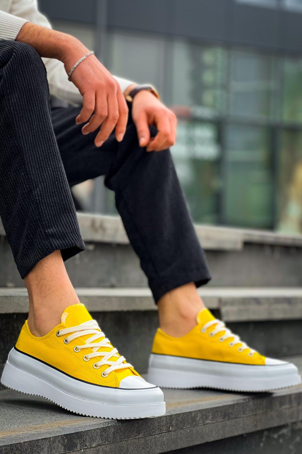 KB-CX-3 Kuback Kısa Sarı Keten Beyaz Yüksek Taban Spor Ayakkabı KB-CX-3 Kuback Kısa Sarı Keten Beyaz Yüksek Taban Spor Ayakkabı