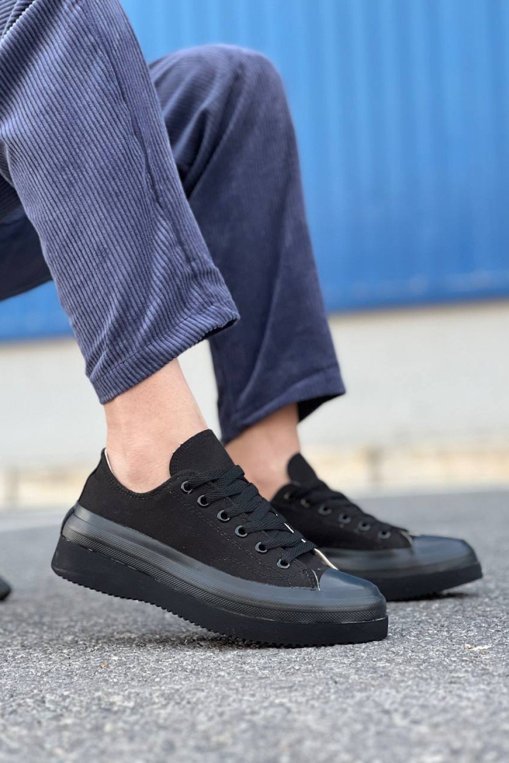 KB-CX-3 Kuback Kısa Siyah Keten Siyah Yüksek Taban Spor Ayakkabı KB-CX-3 Kuback Kısa Siyah Keten Siyah Yüksek Taban Spor Ayakkabı