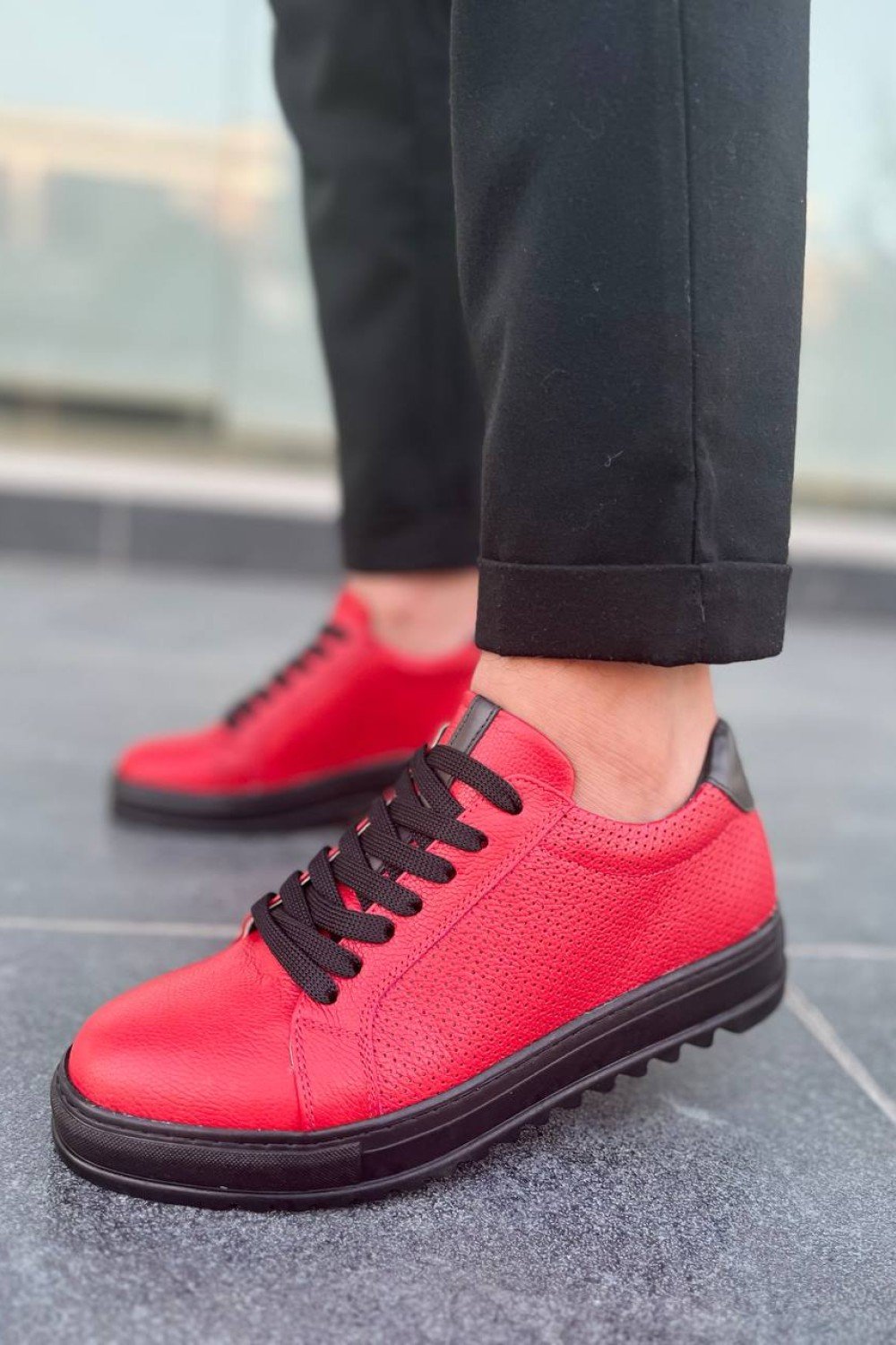 KB-DX2 Kuback Kırmızı Deri Günlük Erkek Ayakkabı KB-DX2 Kuback Kırmızı Deri Günlük Erkek Ayakkabı