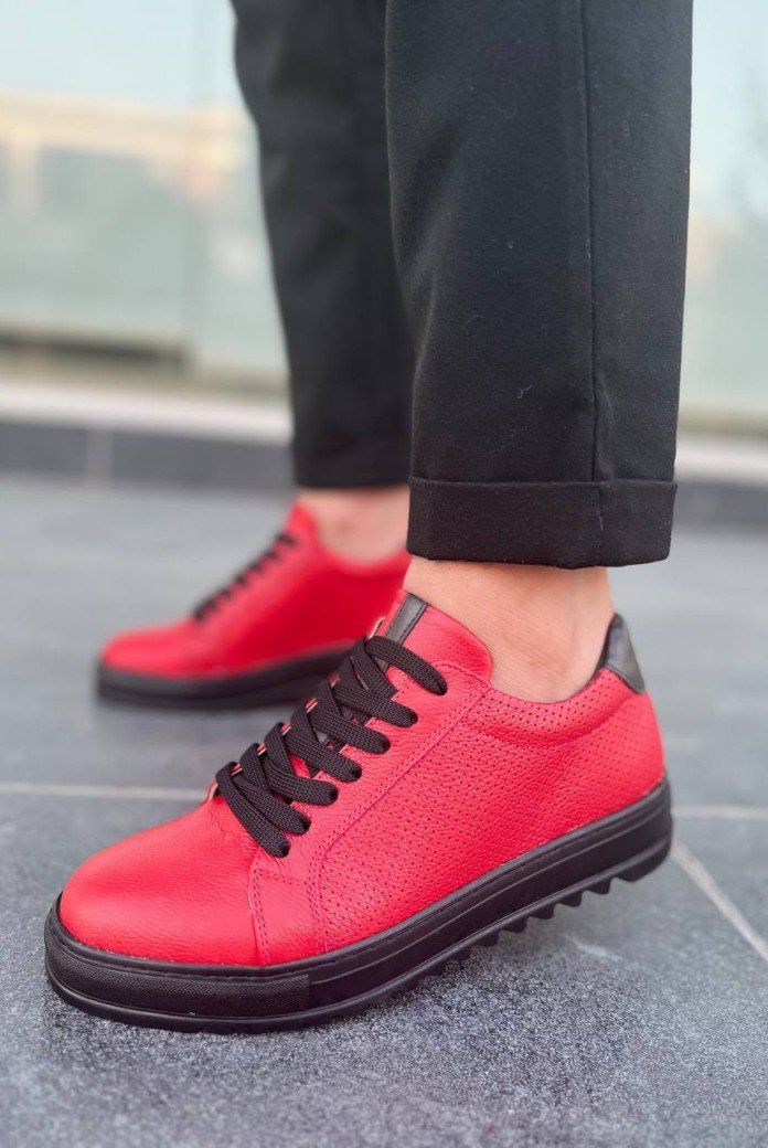 KB-DX2 Kuback Kırmızı Deri Günlük Erkek Ayakkabı