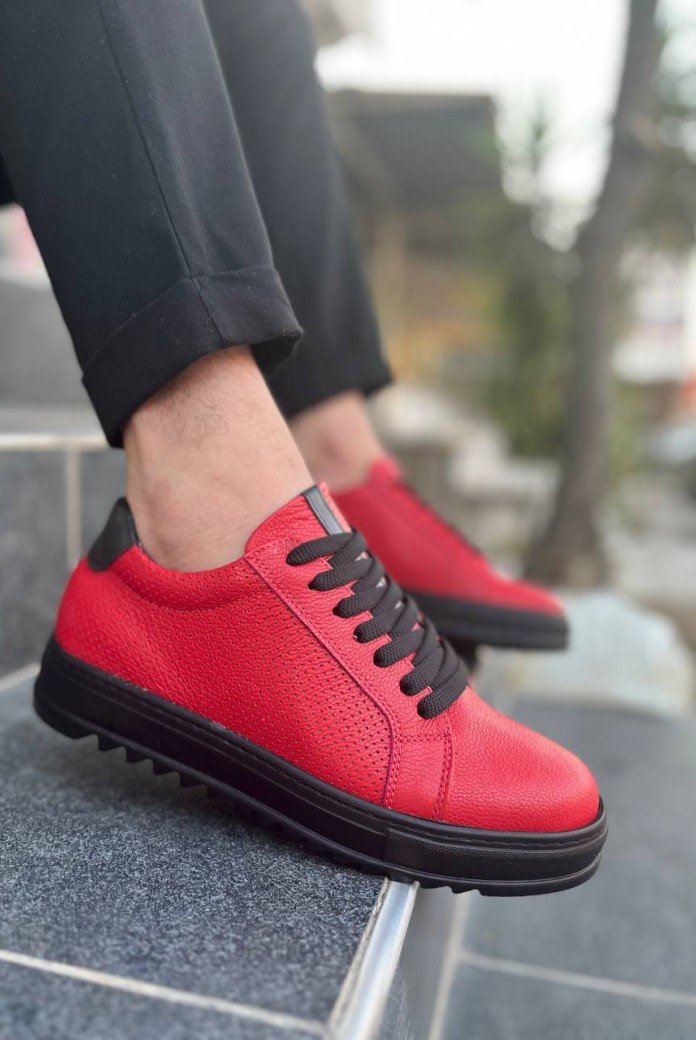 KB-DX2 Kuback Kırmızı Deri Günlük Erkek Ayakkabı