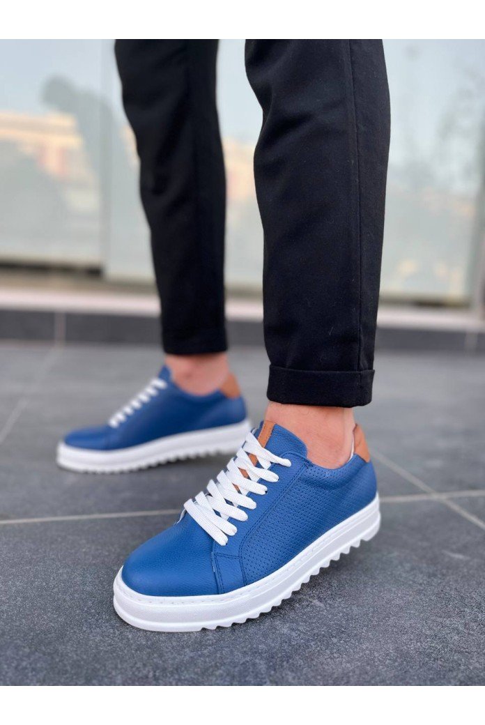 KB-DX2 Kuback Mavi Deri Günlük Erkek Ayakkabı