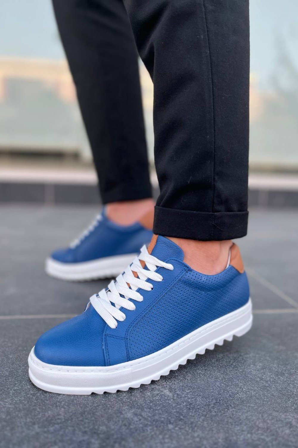 KB-DX2 Kuback Mavi Deri Günlük Erkek Ayakkabı KB-DX2 Kuback Mavi Deri Günlük Erkek Ayakkabı