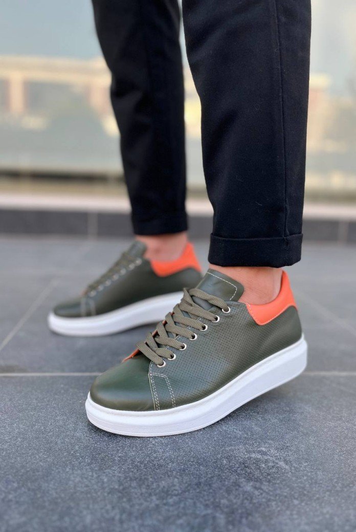 KB-DX3 Kuback Haki Deri Günlük Erkek Ayakkabı