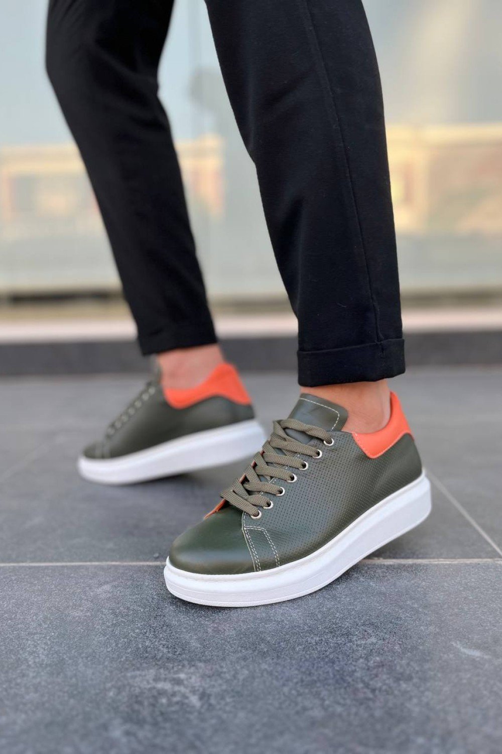 KB-DX3 Kuback Haki Deri Günlük Erkek Ayakkabı KB-DX3 Kuback Haki Deri Günlük Erkek Ayakkabı